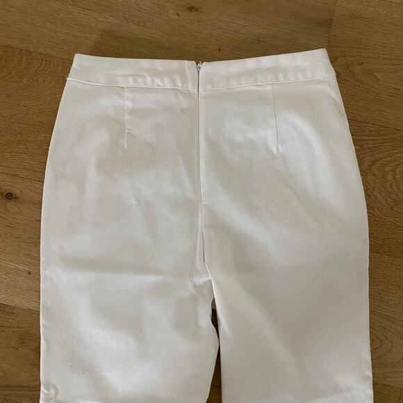 Tularosa Straight Leg Pants With Button Detail in White - Picture 6 of 6